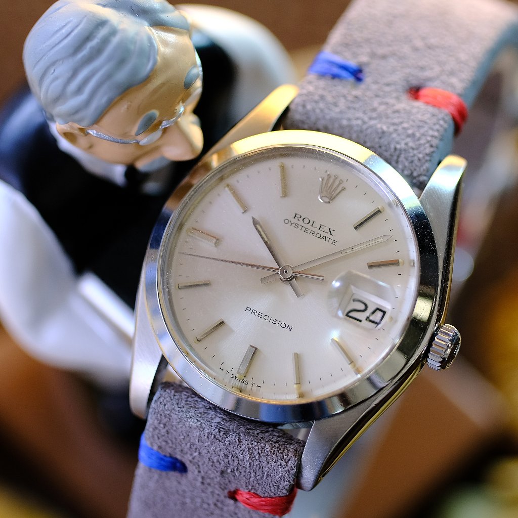 Rolex Vintage Oysterdate Silver Dial 34mm Watch